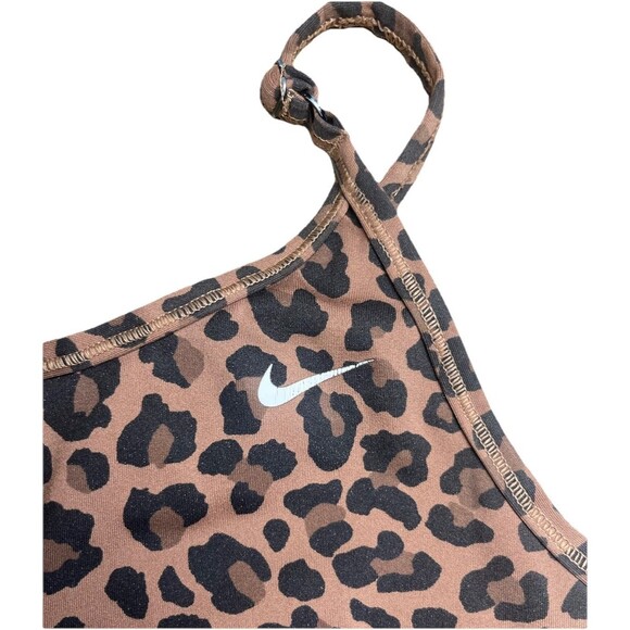 Nike Sports Bra Leopard Styling Cheetah See Through Missing Padding & Tags Sz S - Picture 3 of 9